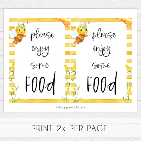 food baby table signs, food baby signs, Mommy to bee baby decor, printable baby table signs, printable baby decor, mommy bee table signs, fun baby signs, mummy bee fun baby table signs