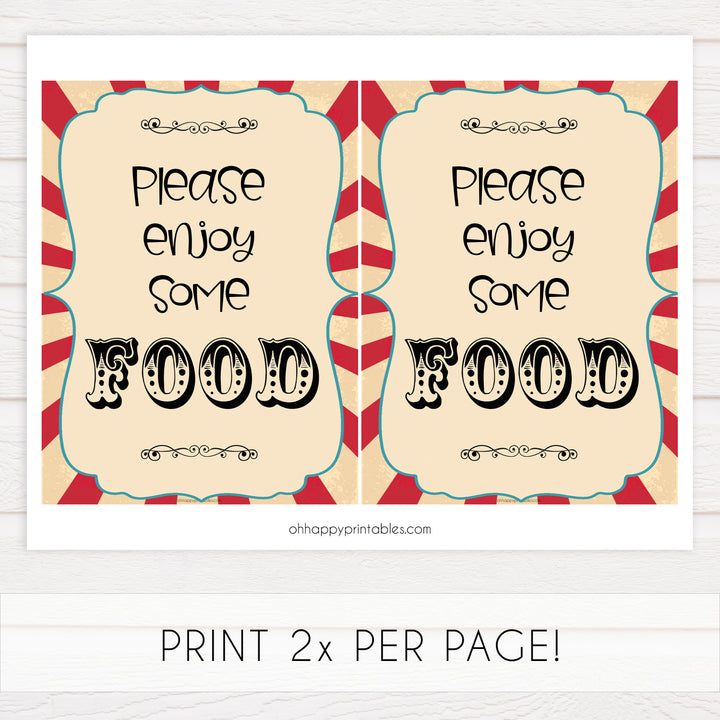 food baby signs, food table signs decor, Circus baby decor, printable baby table signs, printable baby decor, carnival table signs, fun baby signs, circus fun baby table signs