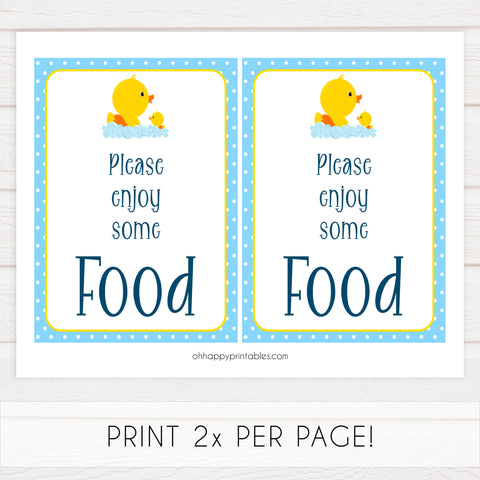 rubber ducky baby signs, food baby signs, printable baby signs, baby decor, fun baby decor, rubber ducky