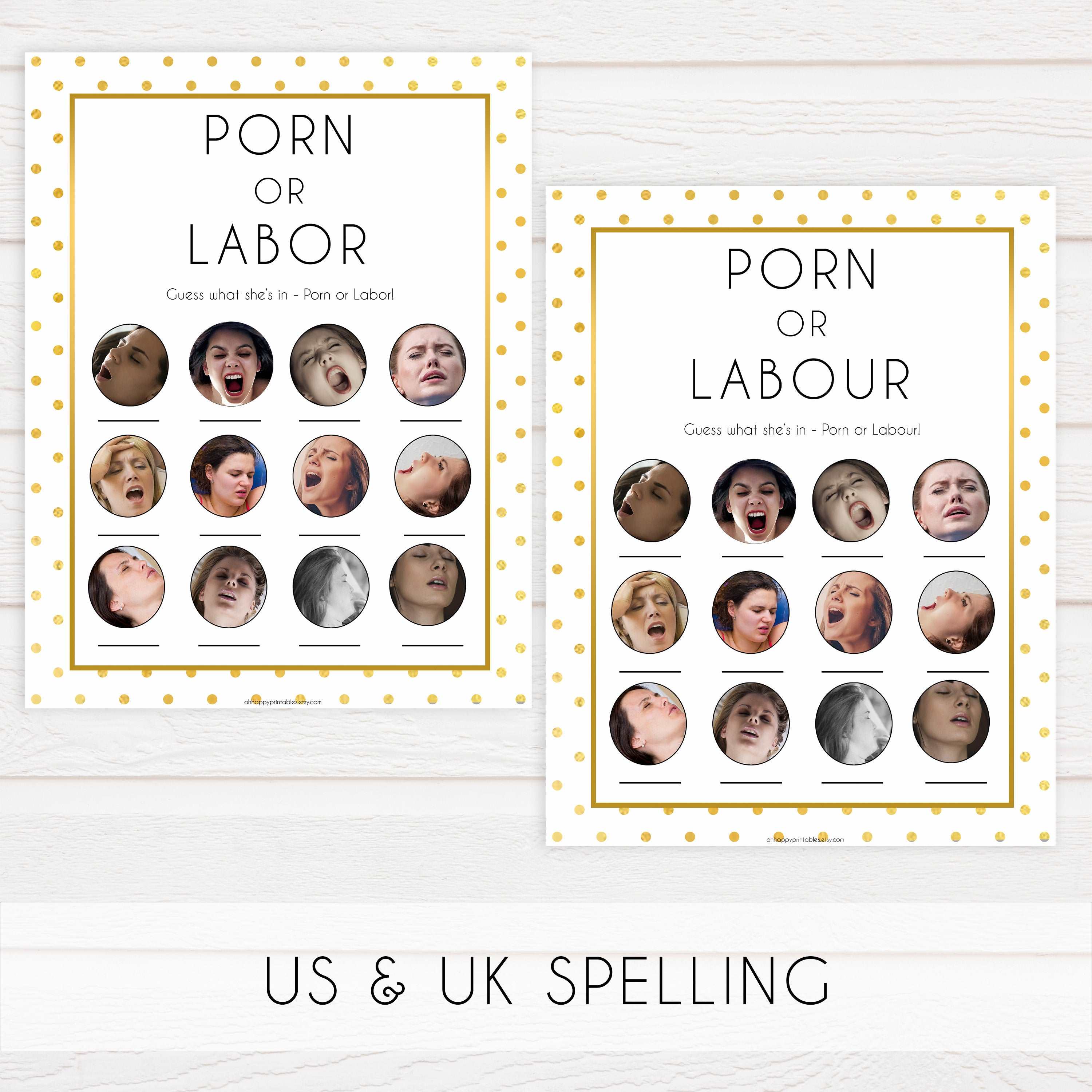 labor or porn, baby bump game, Printable baby shower games, baby gold dots fun baby games, baby shower games, fun baby shower ideas, top baby shower ideas, gold glitter shower baby shower, friends baby shower ideas