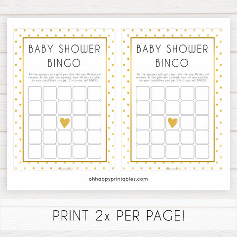 baby shower bingo, baby bingo game, Printable baby shower games, baby gold dots fun baby games, baby shower games, fun baby shower ideas, top baby shower ideas, gold glitter shower baby shower, friends baby shower ideas