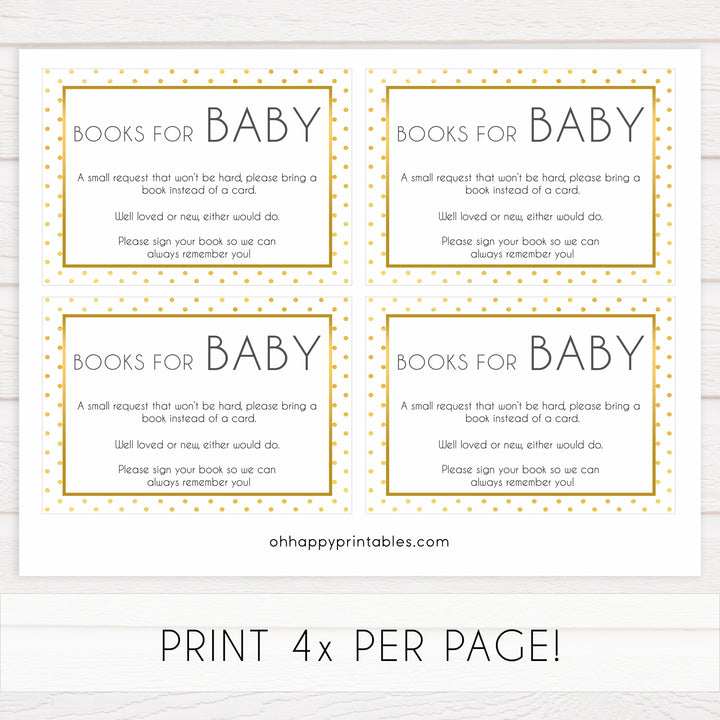bring a book, books or baby insert, Printable baby shower games, baby gold dots fun baby games, baby shower games, fun baby shower ideas, top baby shower ideas, gold glitter shower baby shower, friends baby shower ideas