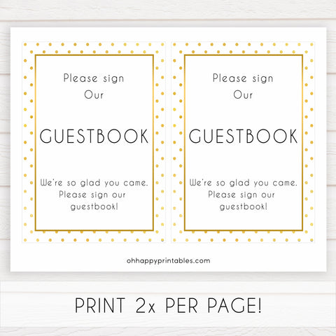 guestbook baby table signs, Baby gold dots baby decor, printable baby table signs, printable baby decor, baby gold glitter table signs, fun baby signs, baby gold fun baby table signs