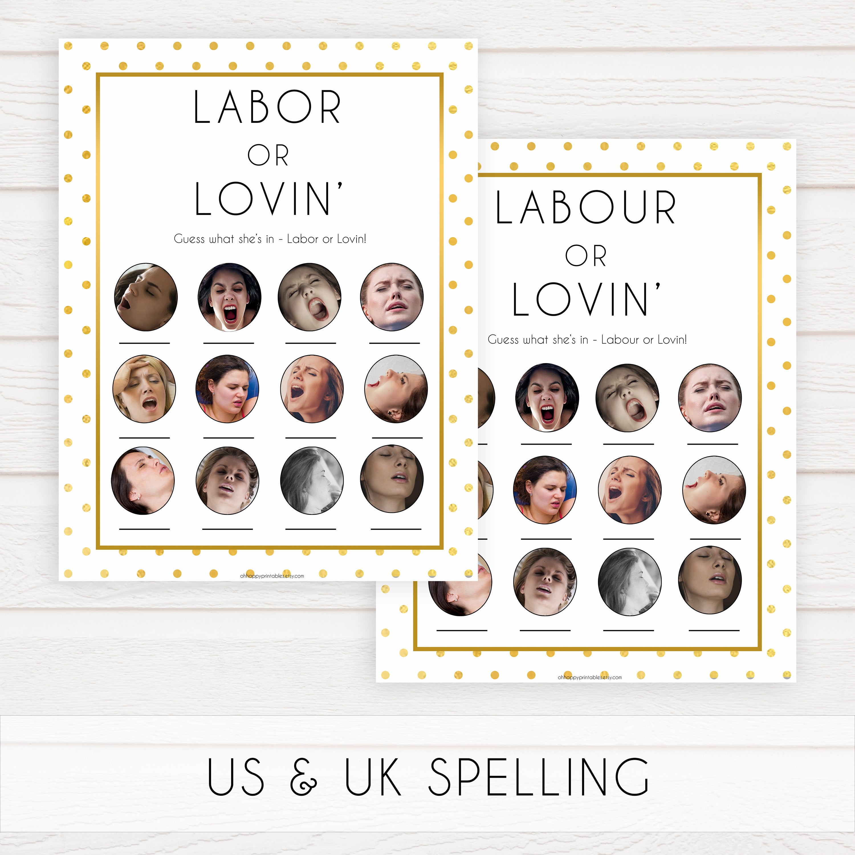 labor or lovin, labor or porn, Printable baby shower games, baby gold dots fun baby games, baby shower games, fun baby shower ideas, top baby shower ideas, gold glitter shower baby shower, friends baby shower ideas