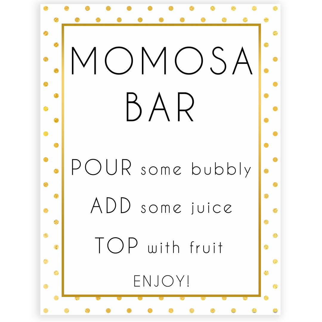 momsoa baby table sign, momosa sign, Baby gold dots baby decor, printable baby table signs, printable baby decor, baby gold glitter table signs, fun baby signs, baby gold fun baby table signs