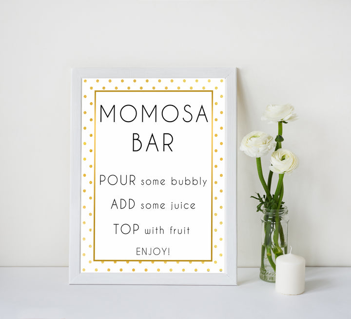 momsoa baby table sign, momosa sign, Baby gold dots baby decor, printable baby table signs, printable baby decor, baby gold glitter table signs, fun baby signs, baby gold fun baby table signs