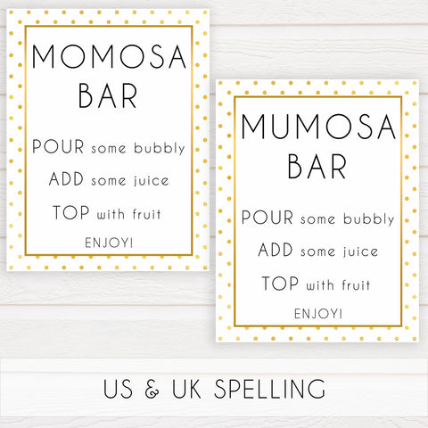 momsoa baby table sign, momosa sign, Baby gold dots baby decor, printable baby table signs, printable baby decor, baby gold glitter table signs, fun baby signs, baby gold fun baby table signs