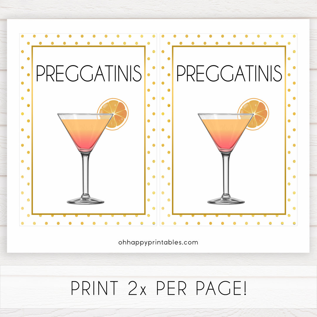 preaggatinis baby table signs, Baby gold dots baby decor, printable baby table signs, printable baby decor, baby gold glitter table signs, fun baby signs, baby gold fun baby table signs