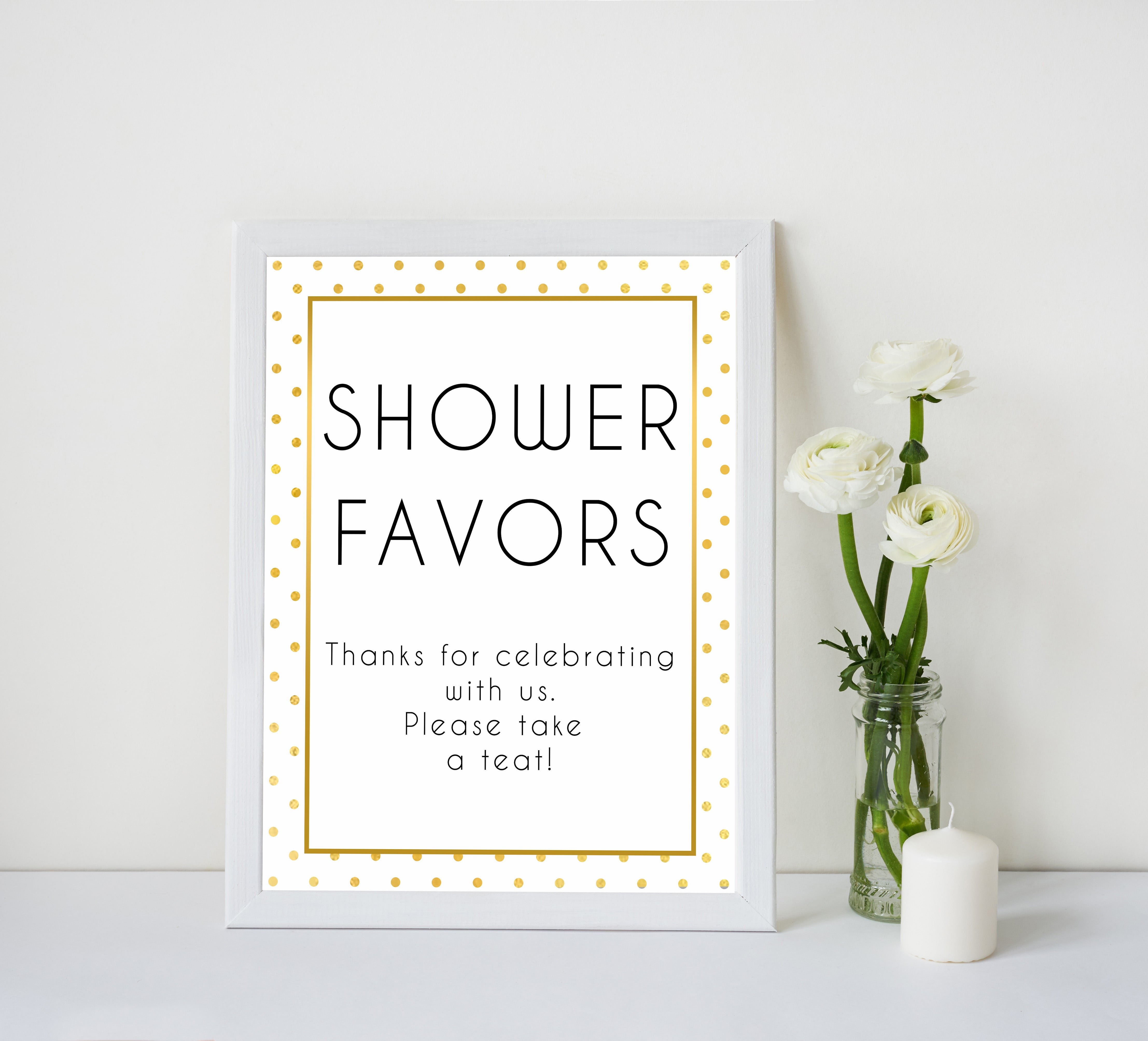 8 baby table signs, baby tables decor, Baby gold dots baby decor, printable baby table signs, printable baby decor, baby gold glitter table signs, fun baby signs, baby gold fun baby table signs