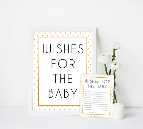 wishes for the baby, baby wishes game, Printable baby shower games, baby gold dots fun baby games, baby shower games, fun baby shower ideas, top baby shower ideas, gold glitter shower baby shower, friends baby shower ideas