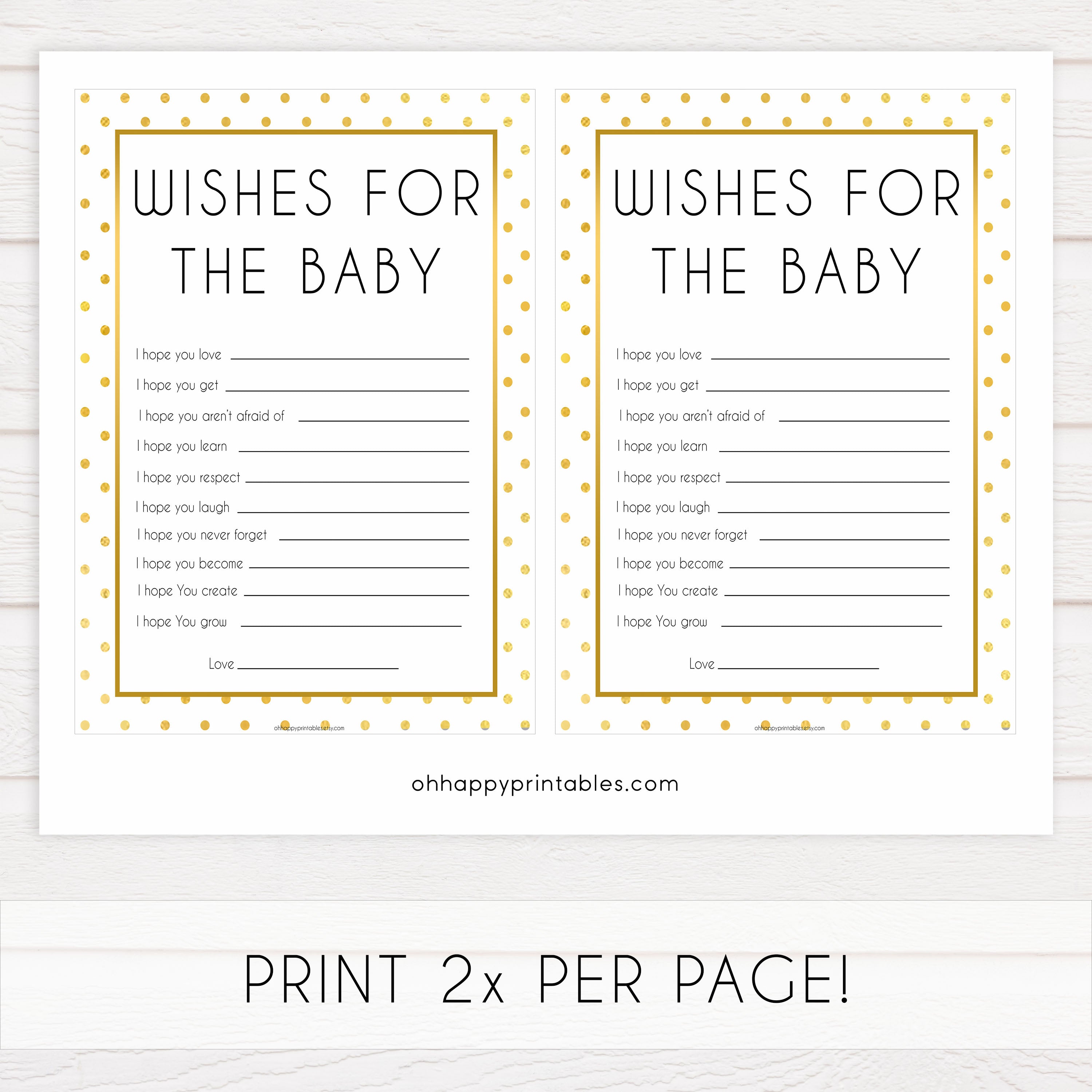 wishes for the baby, baby wishes game, Printable baby shower games, baby gold dots fun baby games, baby shower games, fun baby shower ideas, top baby shower ideas, gold glitter shower baby shower, friends baby shower ideas