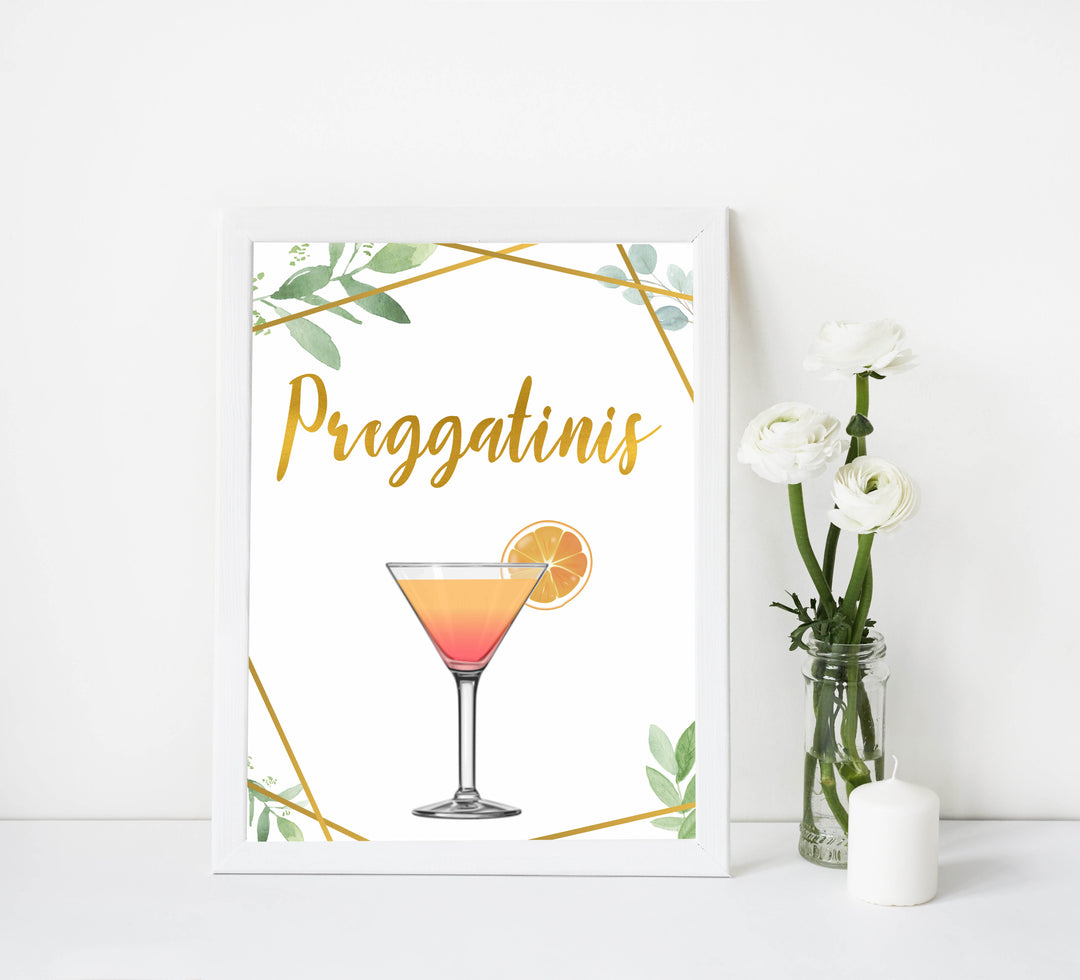 preggatinis baby table sign, preggatinis baby sign, Gold geometric baby decor, printable baby table signs, printable baby decor, gold table signs, fun baby signs, geometric fun baby table signs