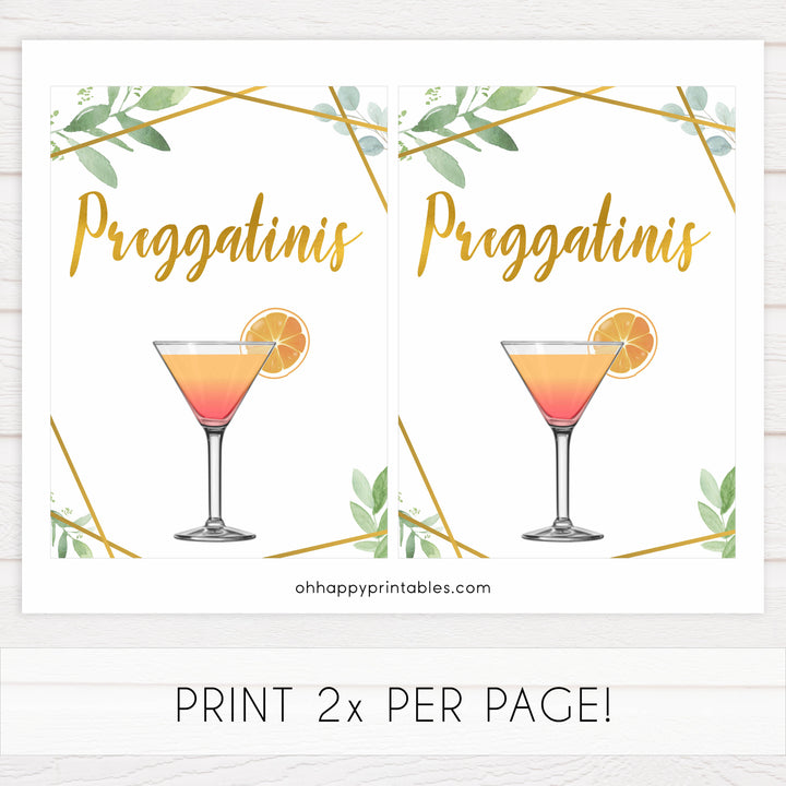 preggatinis baby table sign, preggatinis baby sign, Gold geometric baby decor, printable baby table signs, printable baby decor, gold table signs, fun baby signs, geometric fun baby table signs