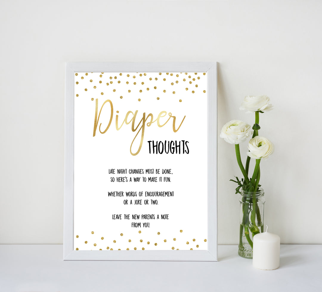 gold baby shower games, diaper thoughts games, printable baby games, fun baby games, popular baby games, baby shower games, gold baby games, print baby games, gold baby shower