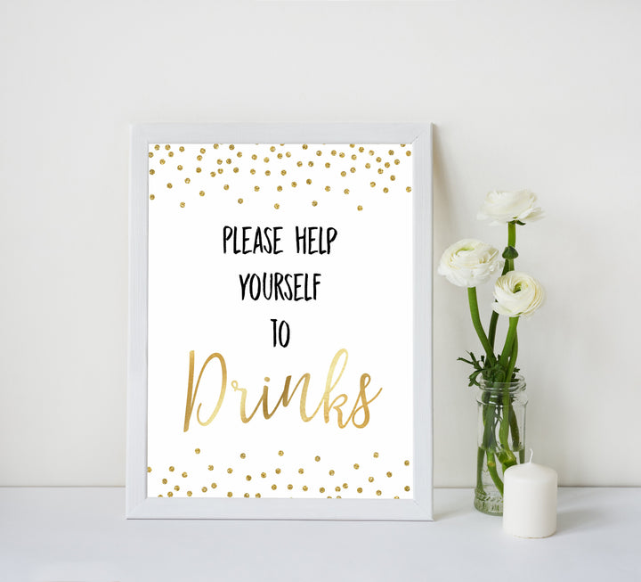 gold glitter baby signs, printable baby signs, glitter baby decor, fun baby signs, baby drinks signs, food baby signs, baby decor