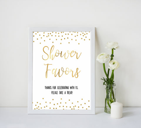gold glitter baby signs, printable baby signs, shower favors baby signs, drinks baby decor, gold baby decor, fun baby shower ideas