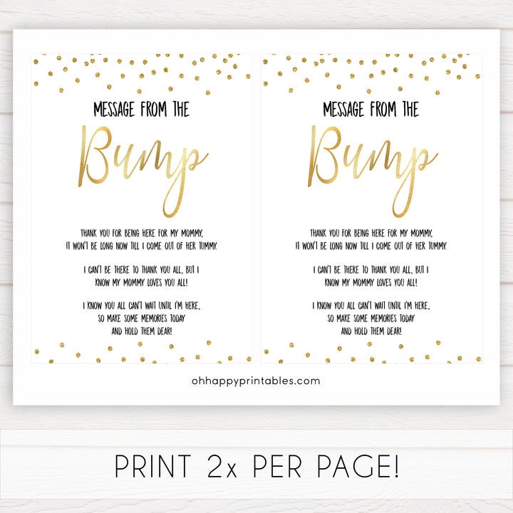 gold baby shower games, message from bump games, printable baby games, fun baby games, popular baby games, baby shower games, gold baby games, print baby games, gold baby shower