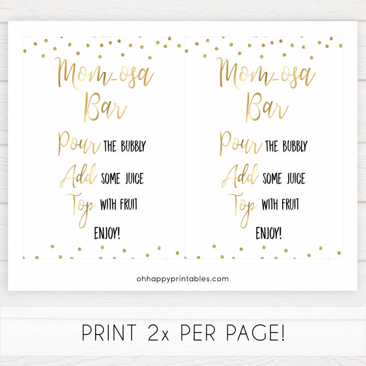 gold glitter baby signs, printable baby signs, glitter baby decor, fun baby signs, baby drinks signs, food baby signs, baby decor