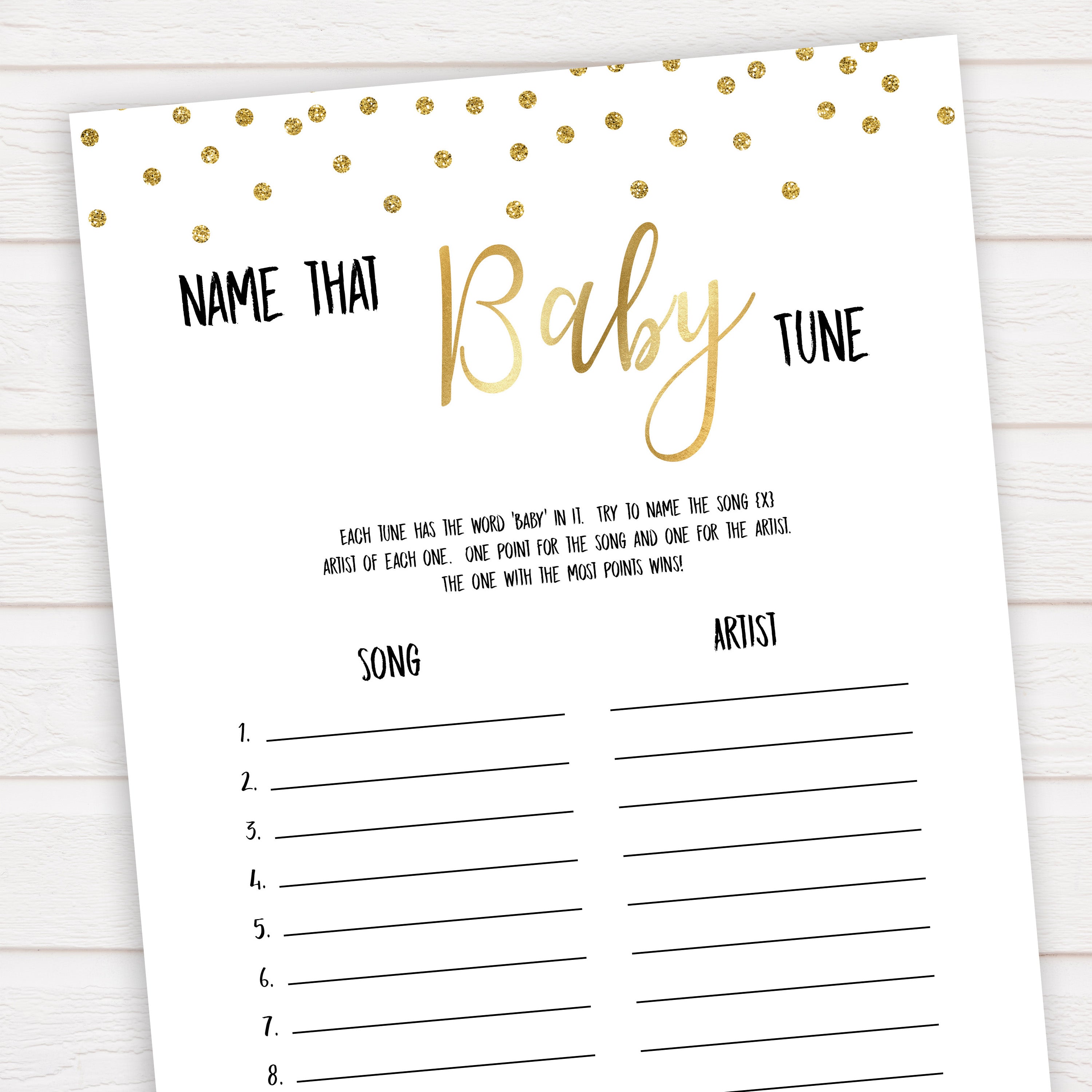 gold baby shower games, name that baby tune games, printable baby games, fun baby games, popular baby games, baby shower games, gold baby games, print baby games, gold baby shower