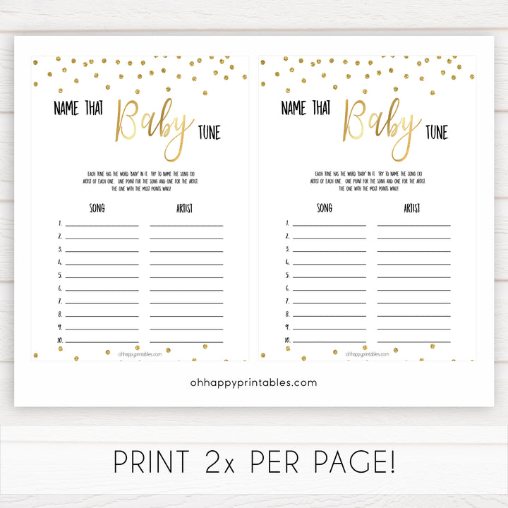 gold baby shower games, name that baby tune games, printable baby games, fun baby games, popular baby games, baby shower games, gold baby games, print baby games, gold baby shower