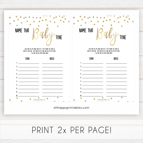 gold baby shower games, name that baby tune games, printable baby games, fun baby games, popular baby games, baby shower games, gold baby games, print baby games, gold baby shower