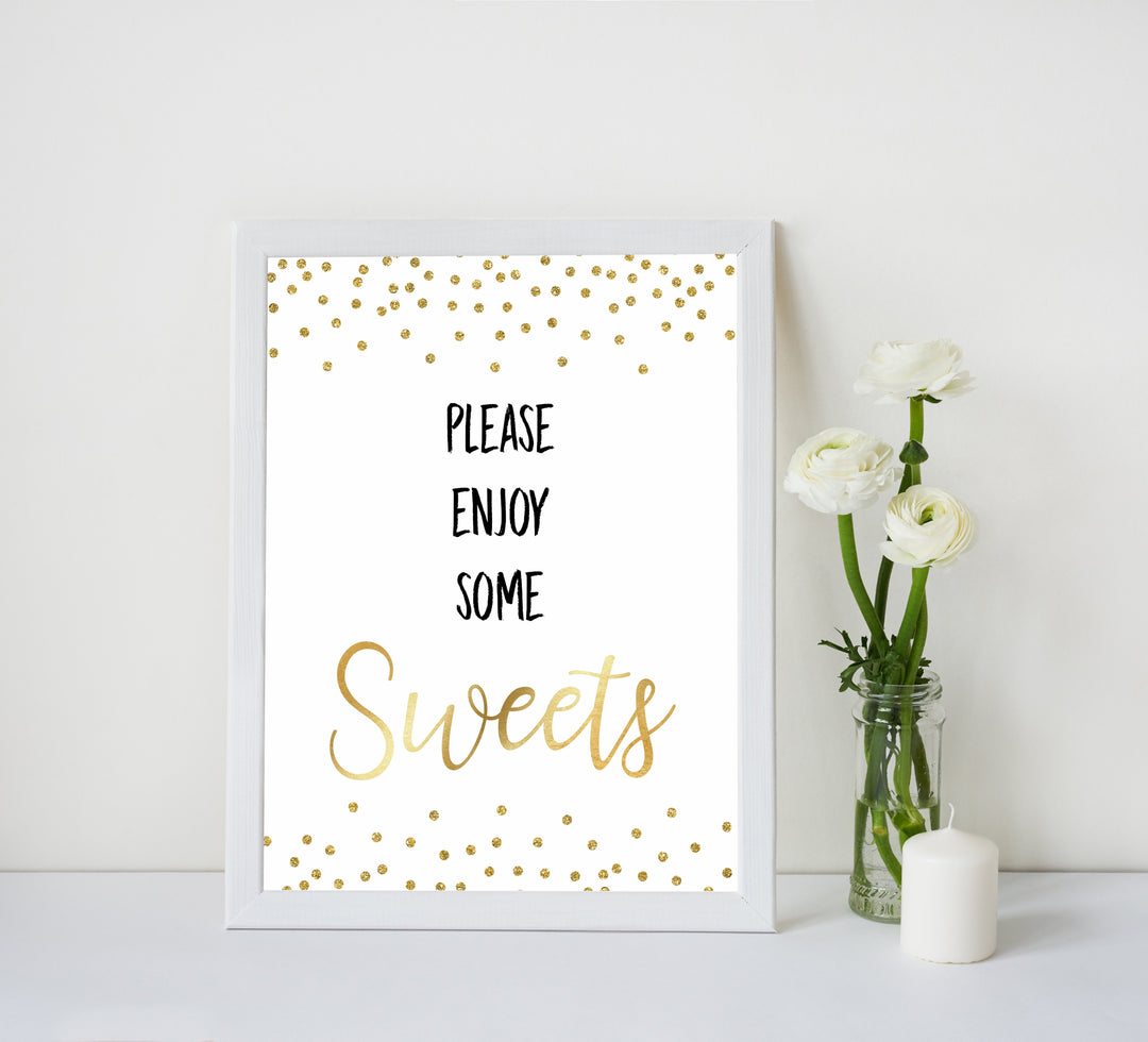 gold glitter baby signs, printable baby signs, glitter baby decor, fun baby signs, baby drinks signs, food baby signs, baby decor