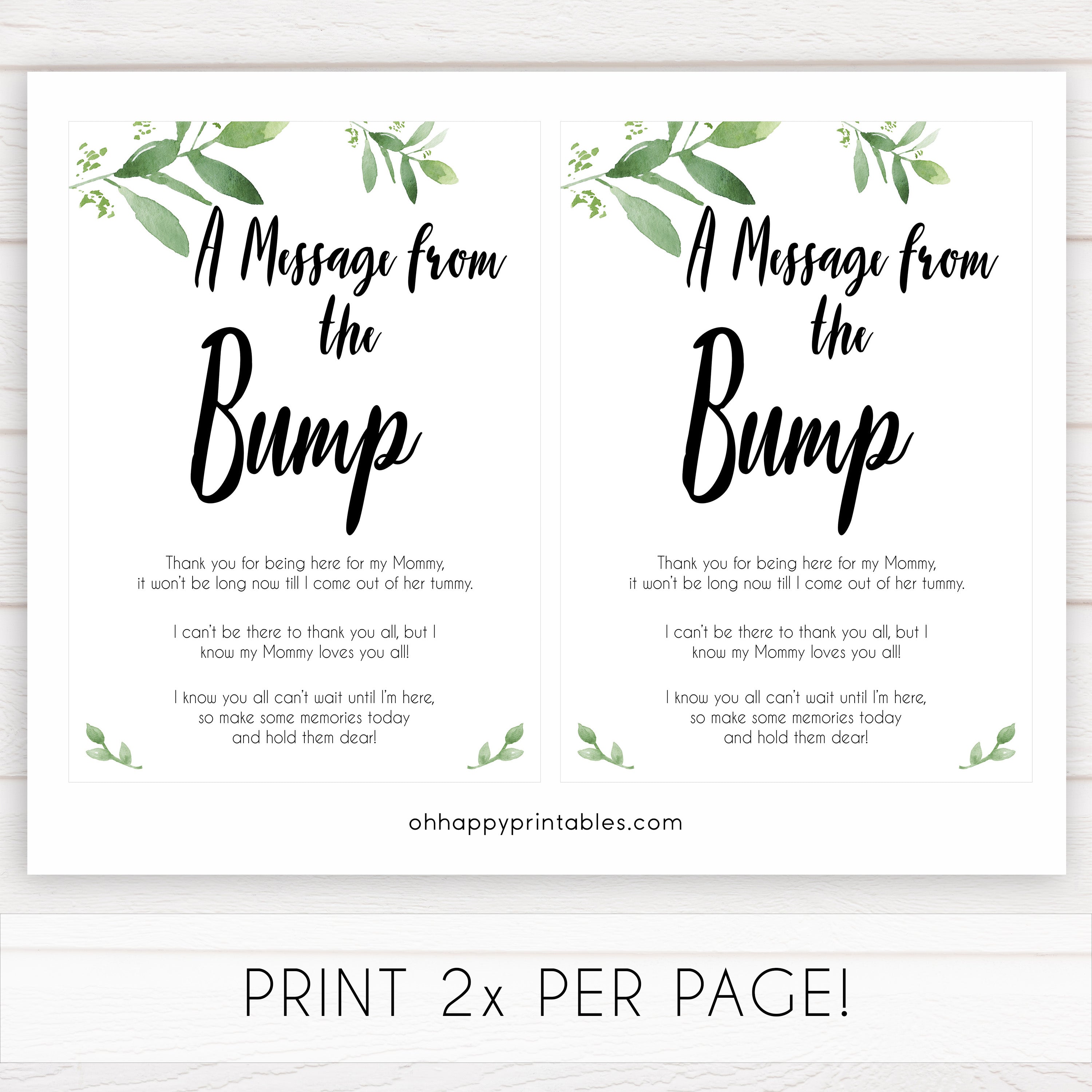 botanical message from bump baby shower sign, printable baby shower games, fun baby shower games