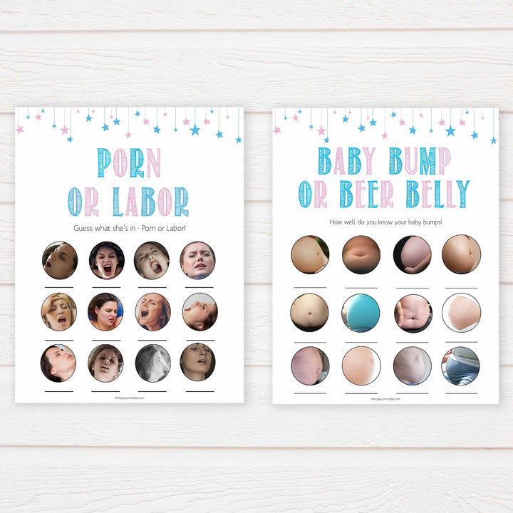 Gender reveal baby games, 10 baby shower games bundles, gender reveal shower, fun baby games, gender reveal ideas, popular baby games, best baby games, printable baby games, gender reveal baby games
