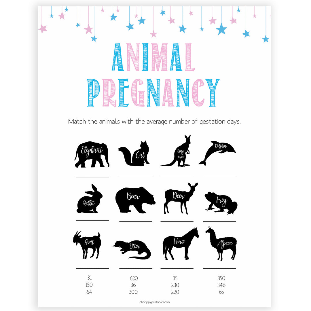 Gender reveal baby games, animal pregnancy baby game, gender reveal shower, fun baby games, gender reveal ideas, popular baby games, best baby games, printable baby games, gender reveal baby games