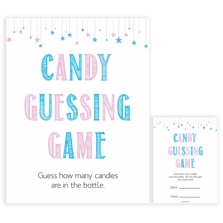 Gender reveal baby games, candy guessing game baby game, gender reveal shower, fun baby games, gender reveal ideas, popular baby games, best baby games, printable baby games, gender reveal baby games