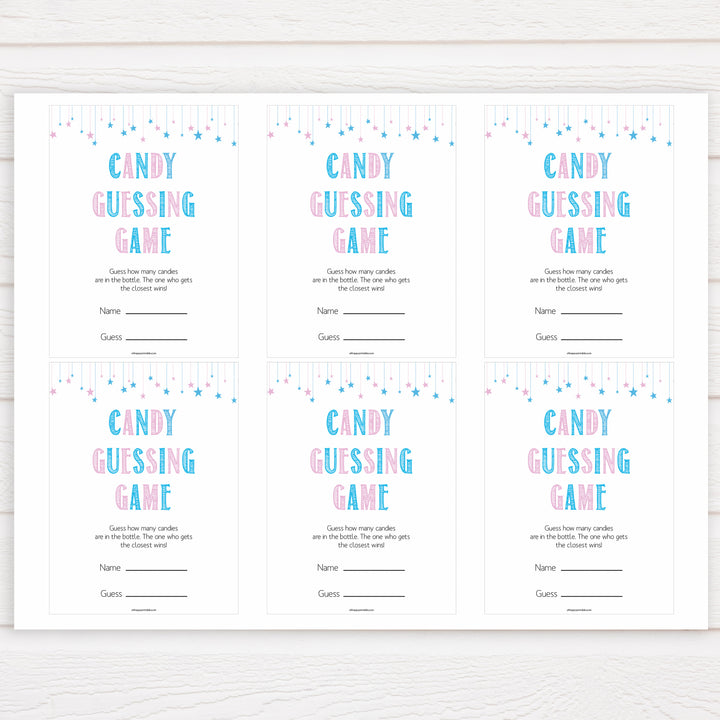Gender reveal baby games, candy guessing game baby game, gender reveal shower, fun baby games, gender reveal ideas, popular baby games, best baby games, printable baby games, gender reveal baby games
