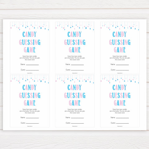 Gender reveal baby games, candy guessing game baby game, gender reveal shower, fun baby games, gender reveal ideas, popular baby games, best baby games, printable baby games, gender reveal baby games