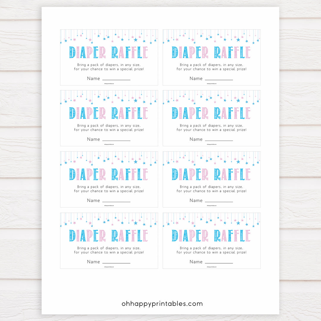 Gender reveal baby games, diaper raffle baby game, gender reveal shower, fun baby games, gender reveal ideas, popular baby games, best baby games, printable baby games, gender reveal baby games