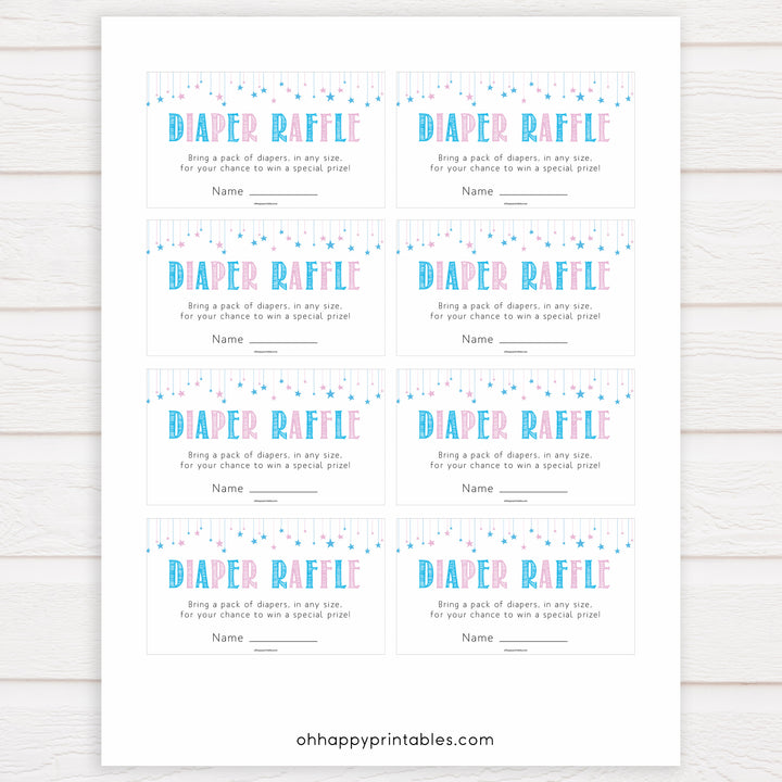 Gender reveal baby games, diaper raffle baby game, gender reveal shower, fun baby games, gender reveal ideas, popular baby games, best baby games, printable baby games, gender reveal baby games