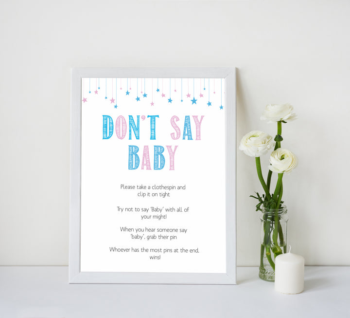 Gender reveal baby games, dont say baby baby game, gender reveal shower, fun baby games, gender reveal ideas, popular baby games, best baby games, printable baby games, gender reveal baby games