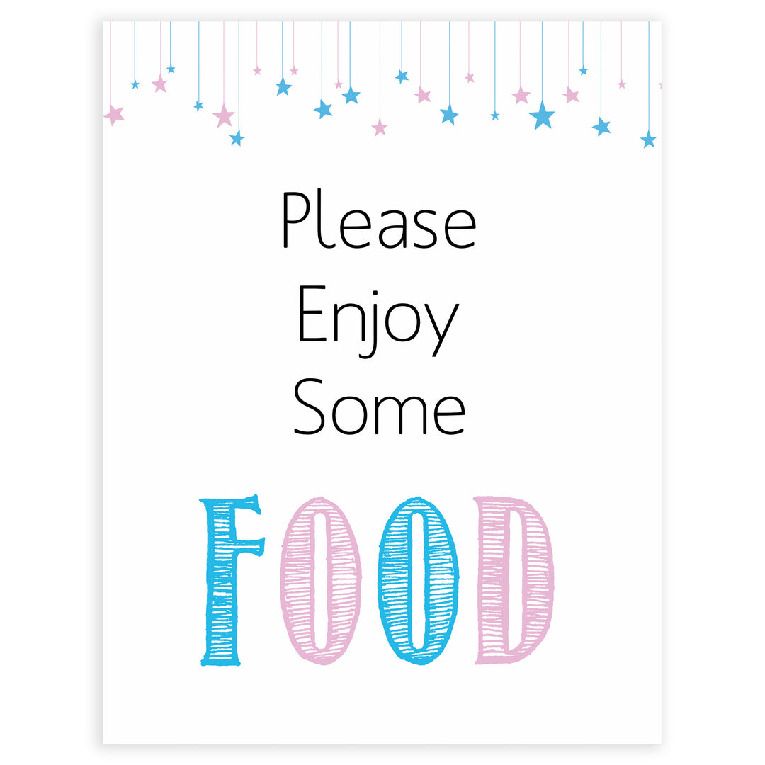 Gender reveal baby signs, food baby signs, baby shower signs, baby shower decor, gender reveal ideas, top baby shower ideas, printable baby signs