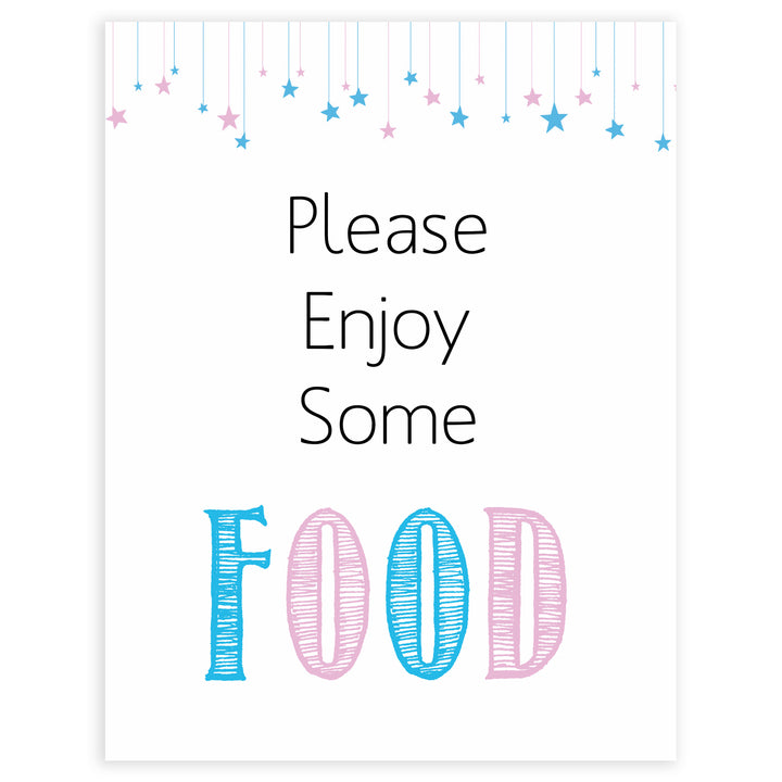 Gender reveal baby signs, food baby signs, baby shower signs, baby shower decor, gender reveal ideas, top baby shower ideas, printable baby signs