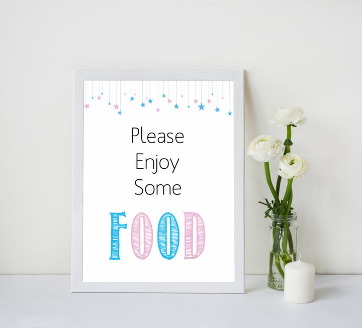 Gender reveal baby signs, food baby signs, baby shower signs, baby shower decor, gender reveal ideas, top baby shower ideas, printable baby signs