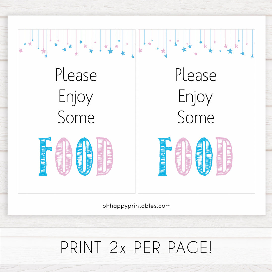 Gender reveal baby signs, food baby signs, baby shower signs, baby shower decor, gender reveal ideas, top baby shower ideas, printable baby signs