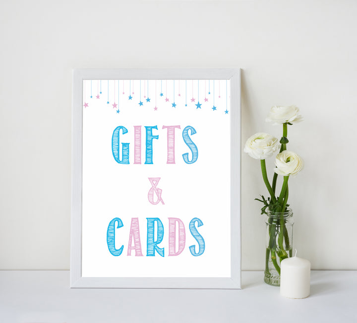 Gender reveal baby signs, gifts and cards baby signs, baby shower signs, baby shower decor, gender reveal ideas, top baby shower ideas, printable baby signs