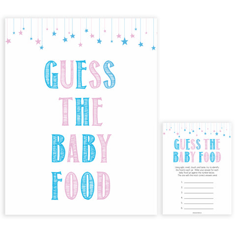Gender reveal baby games, guess the baby food baby game, gender reveal shower, fun baby games, gender reveal ideas, popular baby games, best baby games, printable baby games, gender reveal baby games