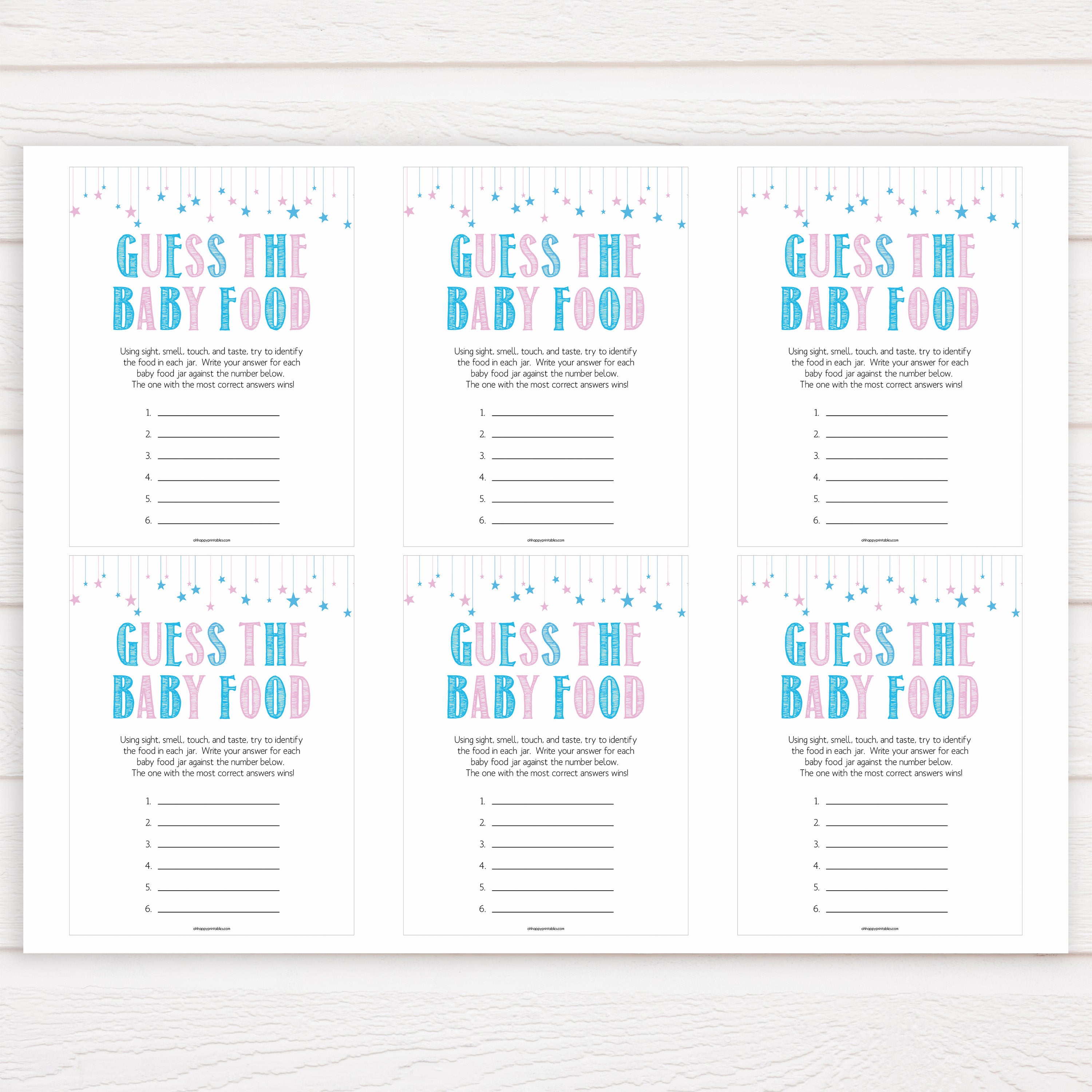Gender reveal baby games, guess the baby food baby game, gender reveal shower, fun baby games, gender reveal ideas, popular baby games, best baby games, printable baby games, gender reveal baby games