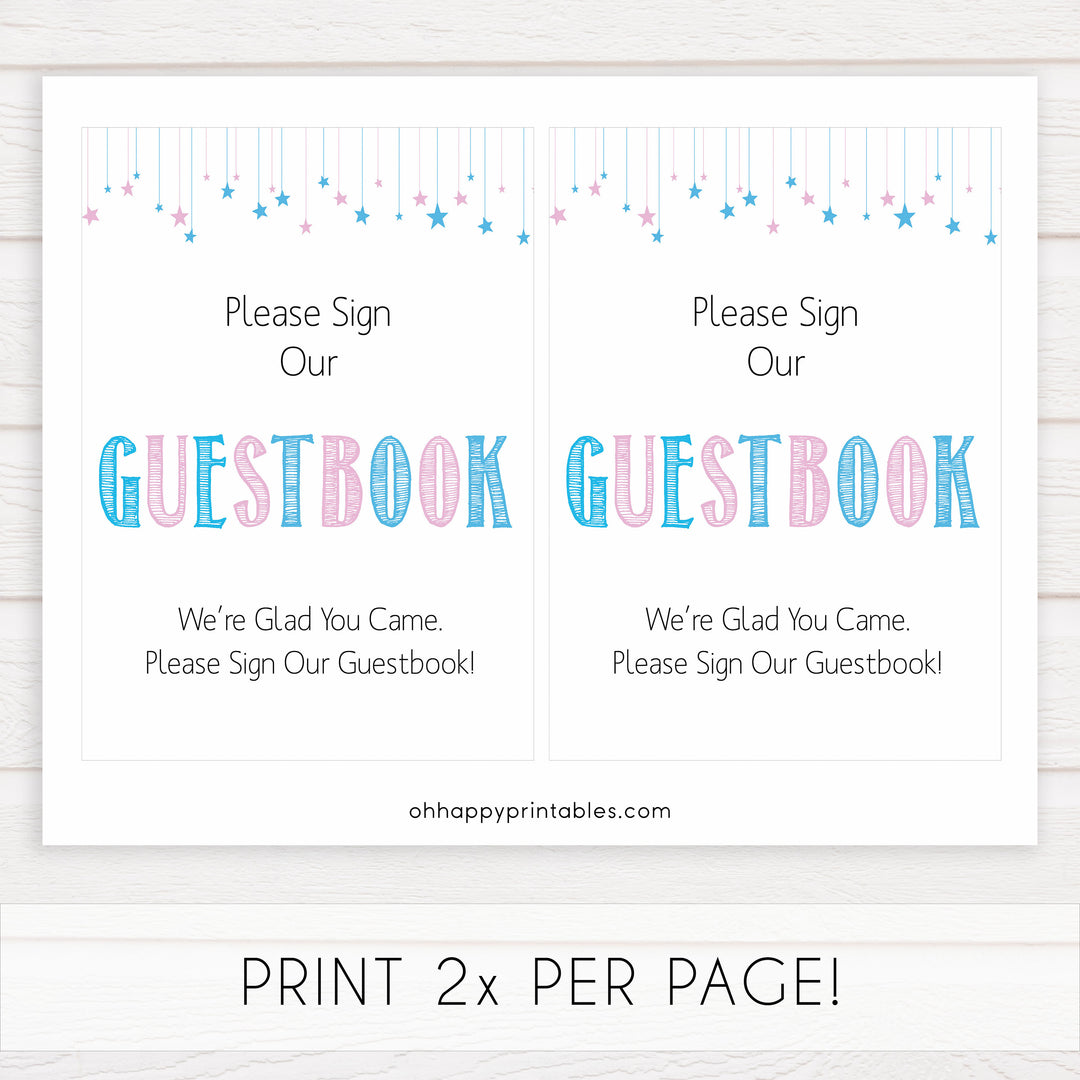 Gender reveal baby signs, guestbook baby signs, baby shower signs, baby shower decor, gender reveal ideas, top baby shower ideas, printable baby signs