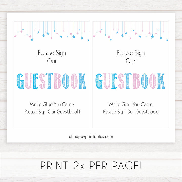 Gender reveal baby signs, guestbook baby signs, baby shower signs, baby shower decor, gender reveal ideas, top baby shower ideas, printable baby signs