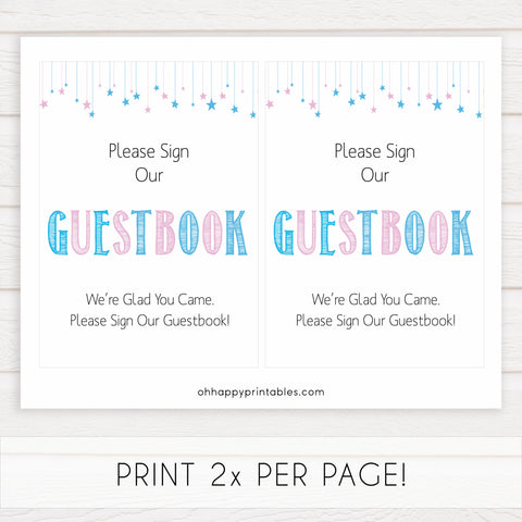 Gender reveal baby signs, guestbook baby signs, baby shower signs, baby shower decor, gender reveal ideas, top baby shower ideas, printable baby signs