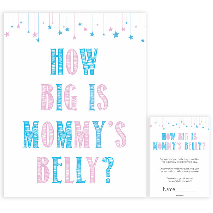 Gender reveal baby games, how big is mommys belly baby game, gender reveal shower, fun baby games, gender reveal ideas, popular baby games, best baby games, printable baby games, gender reveal baby games