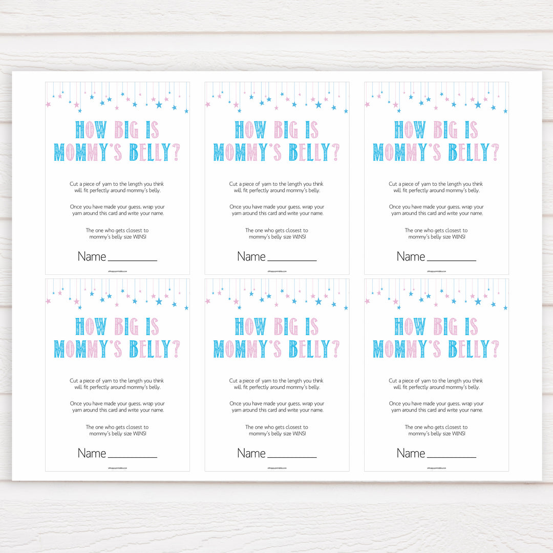 Gender reveal baby games, how big is mommys belly baby game, gender reveal shower, fun baby games, gender reveal ideas, popular baby games, best baby games, printable baby games, gender reveal baby games