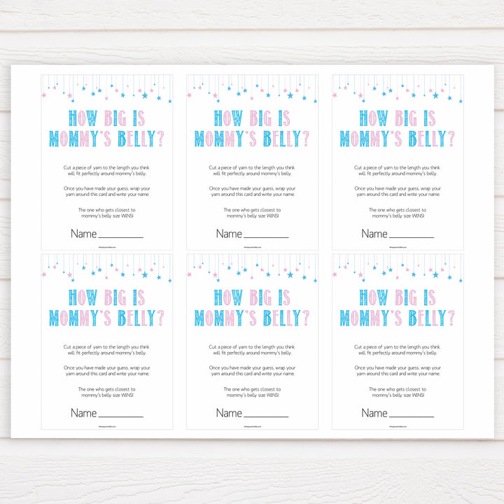 Gender reveal baby games, how big is mommys belly baby game, gender reveal shower, fun baby games, gender reveal ideas, popular baby games, best baby games, printable baby games, gender reveal baby games