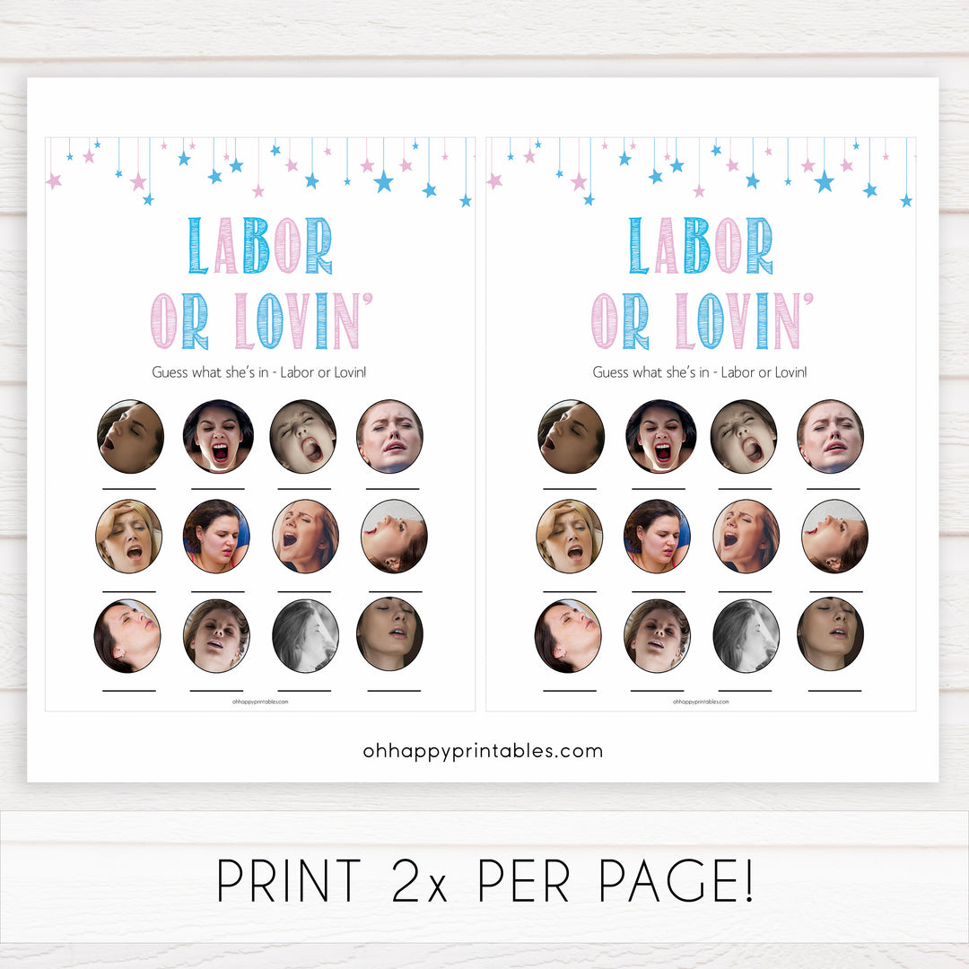 Gender reveal baby games, labor or lovin, labour or lovin, labor or porn baby game, gender reveal shower, fun baby games, gender reveal ideas, popular baby games, best baby games, printable baby games, gender reveal baby games