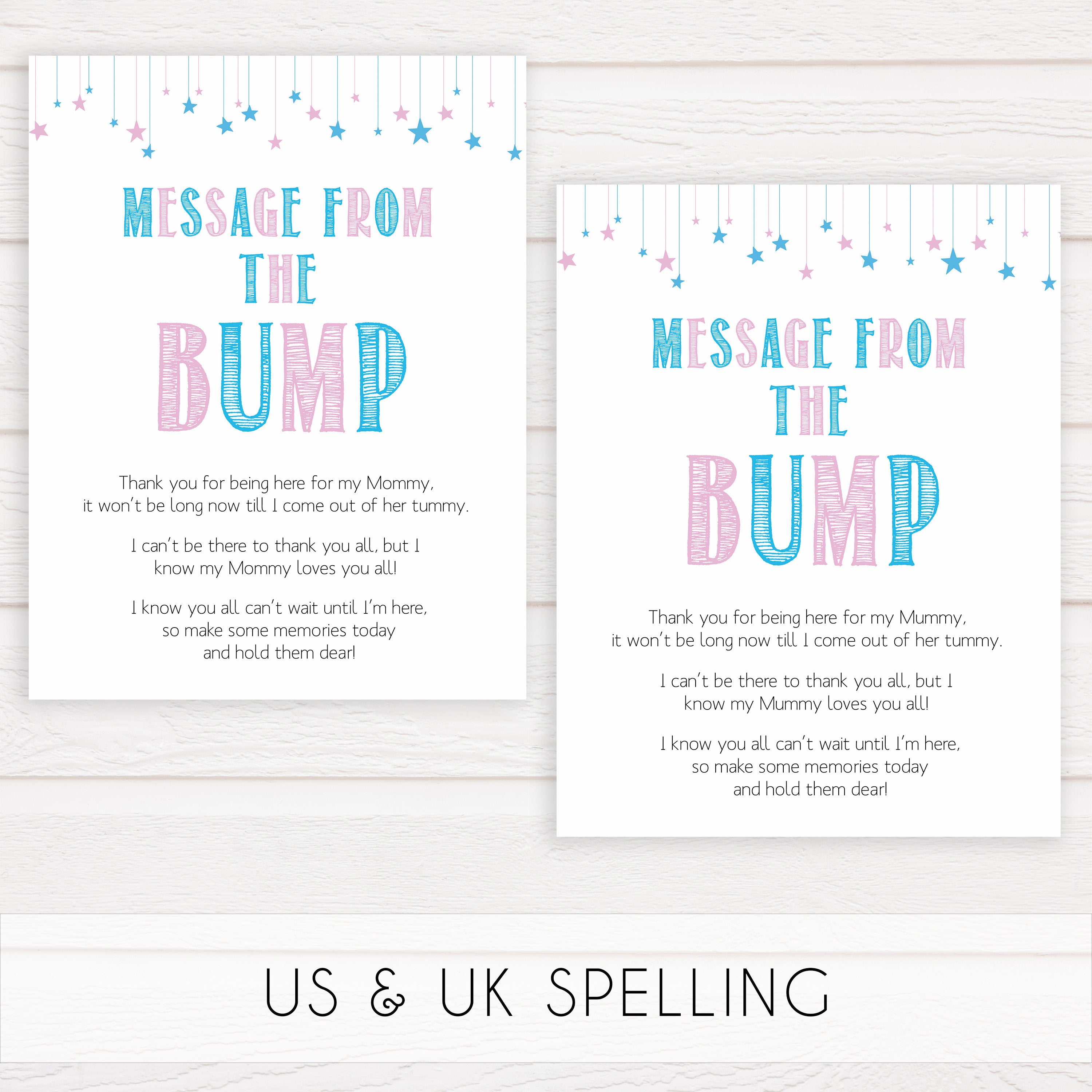 Gender reveal baby games, message from the bump baby game, gender reveal shower, fun baby games, gender reveal ideas, popular baby games, best baby games, printable baby games, gender reveal baby games